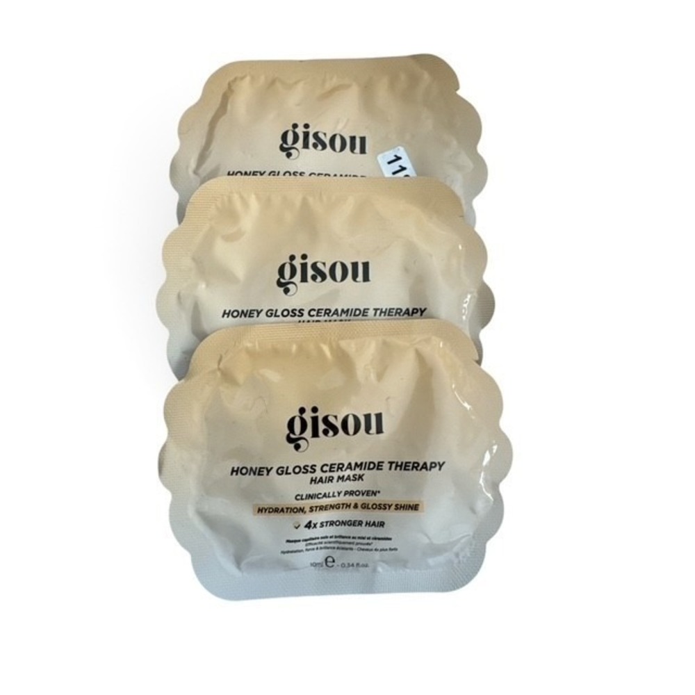 Gisou Honey Gloss Ceramide Therapy Hair Mask 10ml 3pc Sample Sachets New